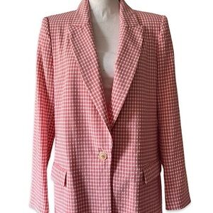 ZARA Blazer in pink and white